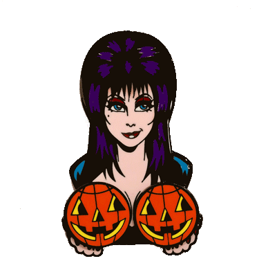Elvira Spinning Pumpkins Enamel Pin - Kreepsville